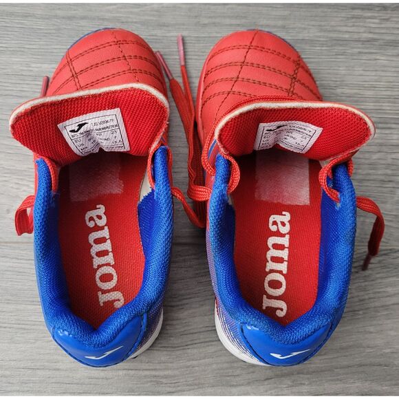 Joma Toledo Jr Kids‎ Turf Red Blue Soccer Shoes Youth 8C - Picture 7 of 8